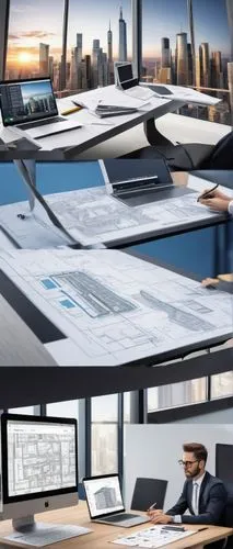 Architectural engineering vs architecture, comparison diagram, white background, minimalist design, 3D models of buildings, bridges, and skyscrapers, blueprints, technical drawings, architectural soft