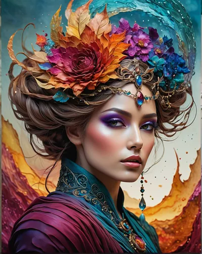 fantasy portrait,fantasy art,boho art,mystical portrait of a girl,fantasy picture,faery,fairy peacock,fantasy woman,faerie,the carnival of venice,fractals art,masquerade,the enchantress,sorceress,world digital painting,peacock,romantic portrait,blue enchantress,fairy queen,the festival of colors,Photography,Fashion Photography,Fashion Photography 19