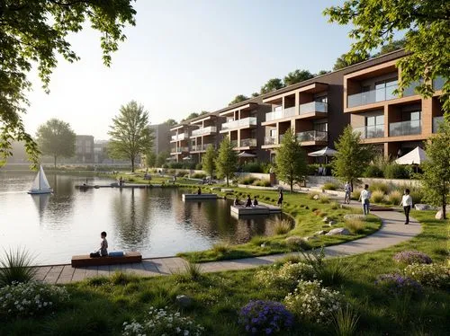 netherwood,streamwood,3d rendering,residentie,kidbrooke,europan,waterview,elveden,landscaped,gundelfingen,ecovillages,resort,amstelveen,wolvercote,houten,greenspring,sindelfingen,ecovillage,new housing development,lake view