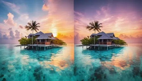 maldives,photoshop manipulation,image manipulation,photo manipulation,maldives mvr,floating huts,stereoscopic,stereoscopy,maldive,photomanipulation,over water bungalows,photoshop creativity,maldive islands,image editing,panoramas,stereograms,maldivian,floating islands,photomontages,over water bungalow,Photography,Artistic Photography,Artistic Photography 07