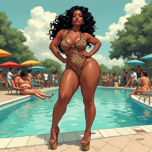 poolside,latell,rasheeda,ashanti,teairra,thickness,Illustration,American Style,American Style 08