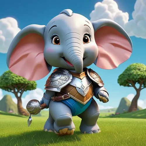 dumbo,elefante,tembo,babar,cartoon elephants,tantor,Unique,3D,3D Character