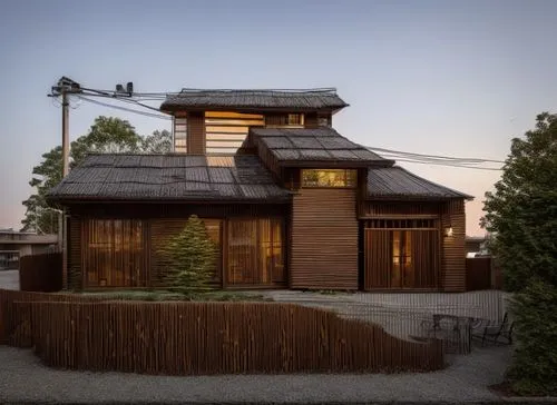 wooden house,japanese architecture,timber house,hanok,wooden sauna,log home,grass roof,wooden roof,japanese-style,new england style house,log cabin,shirakawa-go,wooden construction,cubic house,japanese style,wooden hut,small house,asian architecture,residential house,wooden facade,Architecture,Villa Residence,Nordic,Scandinavian Modern