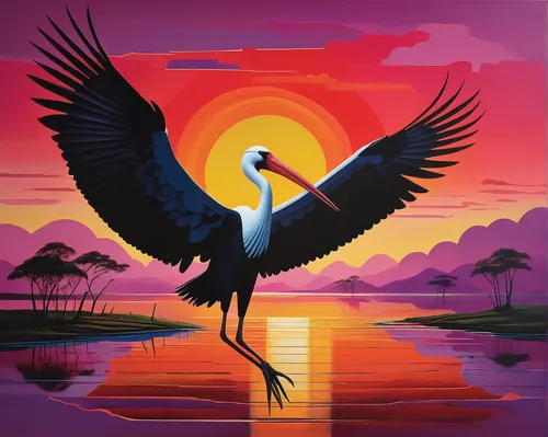 great white pelican,white pelican,brown pelican,eastern white pelican,rattle stork,greater flamingo,stork,bird painting,pelican,great heron,black-billed stork,white stork,eagle illustration,coastal bird,fujian white crane,great blue heron,nile goose,african fish eagle,african eagle,fish eagle,Art,Artistic Painting,Artistic Painting 34