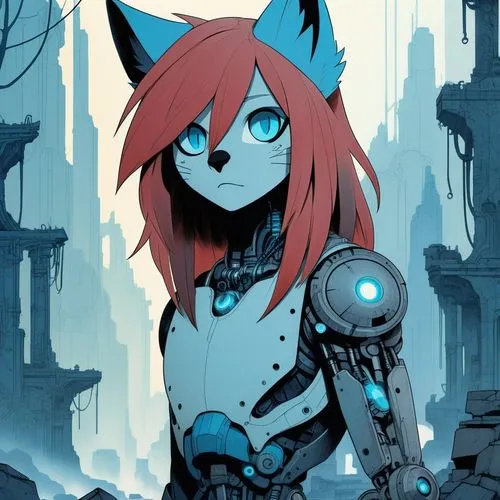 cyberdog,kat,mae,klayton,gali,mewshaw,Illustration,Japanese style,Japanese Style 08