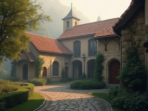 monastery,briarcliff,collonges,cloistered,caylus,medieval street,rivendell,rattay,fortified church,avernum,church painting,kloster,nargothrond,theed,switzerlands,schoenstatt,riftwar,alsace,abbaye,medieval town,Photography,General,Realistic