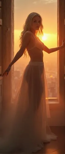 sun bride,dance silhouette,girl in a long dress,rapunzel,woman silhouette,eilonwy,maxon,sundancer,silhouette dancer,allura,silhouette,hypatia,sunset,fantasia,transistor,daybreak, silhouette,silhouette art,setting sun,dawning