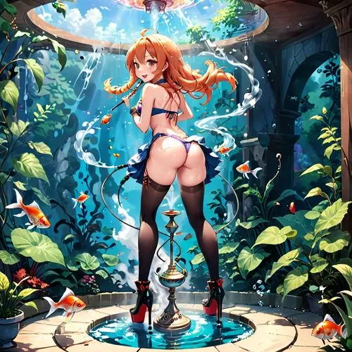 nami,orihime,beatrix,asuka langley soryu,water nymph,background ivy,scylla,fujiko,leona,underwater background,cherrix,asuka,shanna,kasumi,siero,nereids,silva,trine,garden of eden,janna,Anime,Anime,Traditional