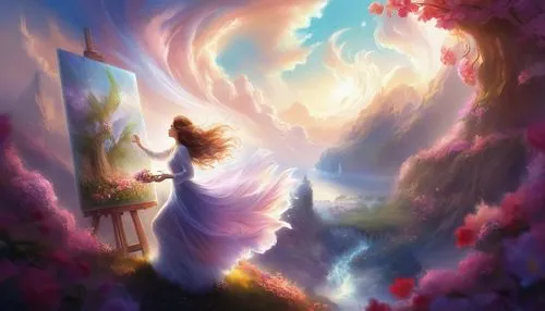 Blooming Beauty: A Floral Affair,fantasy picture,fantasy landscape,fantasy art,world digital painting,fairy world,mystical portrait of a girl,fantasy portrait,fantasia,wonderland,way of the roses,the 