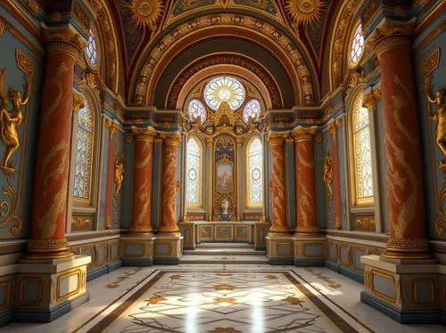 sacristy,louvre,hall of the fallen,basilius,ornate room,enfilade,cathedral,basilica,capitol,oratory,berlin cathedral,corridor,the basilica,mirogoj,basilique,sanctuary,transept,saint isaac's cathedral,chamber,royal interior,Photography,General,Realistic