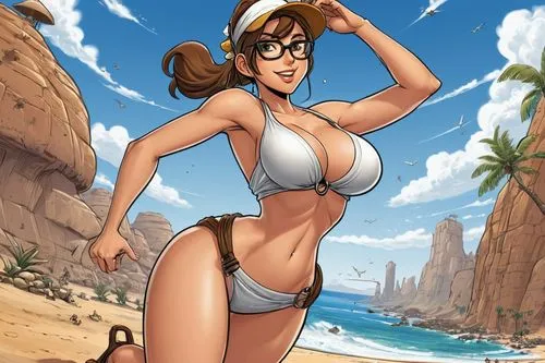 mai tai,honmei choco,alania,beach background,maya,capri,one-piece swimsuit,lara,tracer,honolulu,summer background,sanya,erica,beach scenery,coco blanco,symetra,malibu,eva,princess leia,the beach pearl,Illustration,American Style,American Style 13