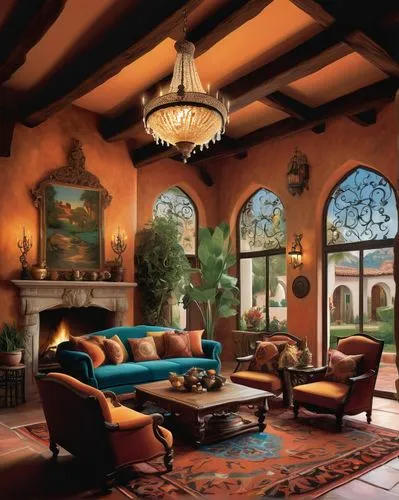 luxury home interior,sitting room,living room,family room,ornate room,breakfast room,fireplaces,interior decor,stucco ceiling,livingroom,great room,inglenook,beautiful home,cochere,vaulted ceiling,home interior,interior design,opulently,interior decoration,interiors,Conceptual Art,Oil color,Oil Color 04