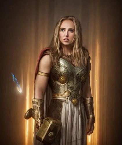 In this breathtaking photograph, the portrait of the famous beauty and mythology of the world Lady Thor now appears as a masterpiece. But this is no ordinary creature is beautiful Natalie Portman . As