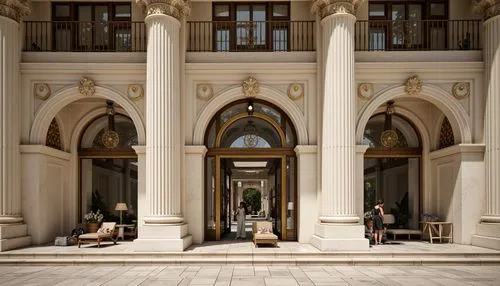 colonnade,columns,colonnades,amanresorts,foyer,porticos,difc,cochere,lobby,emirates palace hotel,pillars,portico,columned,entrance hall,nypl,marunouchi,claridges,inside courtyard,habtoor,enfilade