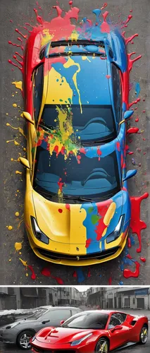 Design a compact and eco-friendly Ferrari hatchback suitable for urban commuters.,458,ferrari 488,ferrari 458,ferrari 488 gtb,ferrari,ferrari america,ferrari 458 speciale,3d car wallpaper,ferrari f430