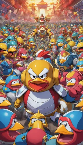 yo-kai,battle,the army,april fools day background,true toad,the storm of the invasion,toad,a3 poster,doraemon,prepare to stop,frog gathering,swarm,game illustration,the game,fuel-bowser,bird bird kingdom,assemble,bird kingdom,angry bird,crowded,Illustration,Japanese style,Japanese Style 03