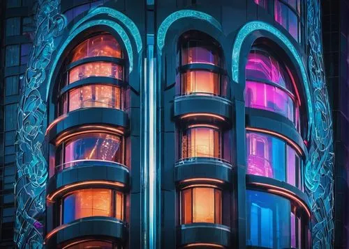 art deco,art deco ornament,colorful facade,row of windows,facade lantern,windows,stained glass windows,colored lights,glass facades,windowpanes,light paint,deco,stained glass,vivid sydney,art deco woman,old windows,neon ghosts,balconies,light art,colorful glass,Illustration,Vector,Vector 16