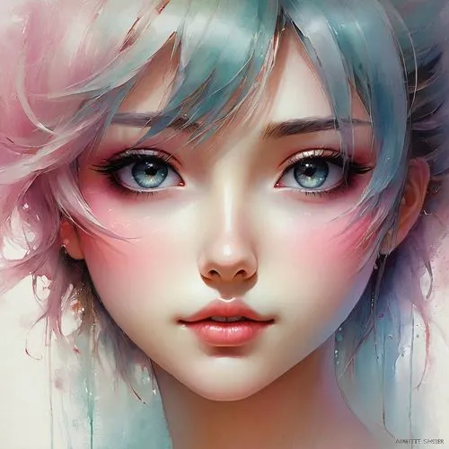 hatsune,marinette,hatsune miku,vocaloid,krita,anime 3d,fantasy portrait,anime girl,hoshihananomia,mystical portrait of a girl,world digital painting,pieri,pastel colors,girl portrait,vocaloids,faery,fantasy art,kommuna,nanami,digital painting,Conceptual Art,Daily,Daily 32