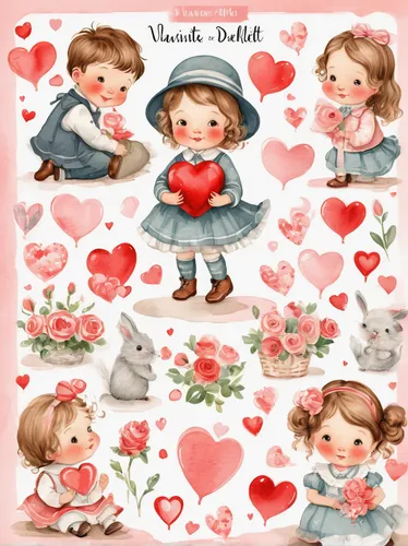 Discover adorable Valentine clipart perfect for a cute and playful design.,valentine clip art,heart clipart,valentine frame clip art,french valentine,valentine scrapbooking,valentine's day clip art,wa