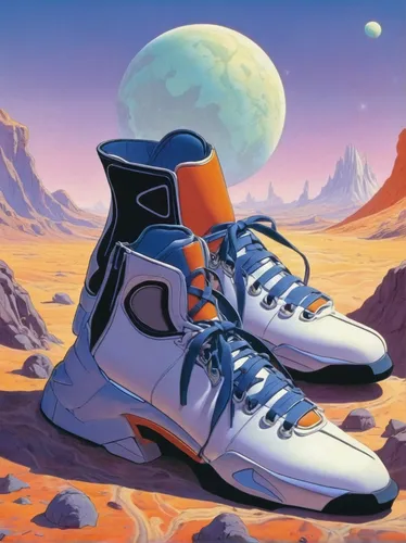 moon boots,lunar rocks,basketball shoe,mission to mars,moon walk,moon landing,basketball shoes,lunar,jordan shoes,valley of the moon,hiking shoe,moon rover,running shoe,hiking shoes,moon valley,tennis shoe,lunar landscape,climbing shoe,sports shoe,downhill ski boot,Illustration,Children,Children 01