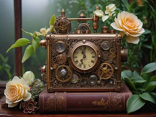 grandfather clock,valentine clock,ornate pocket watch,longcase clock,vintage pocket watch,clockmaker,old clock,antique background,four o'clock flower,antique style,steampunk,music box,steampunk gears,book antique,vintage flowers,radio clock,watchmaker,cuckoo clock,ladies pocket watch,mechanical watch,Conceptual Art,Daily,Daily 15