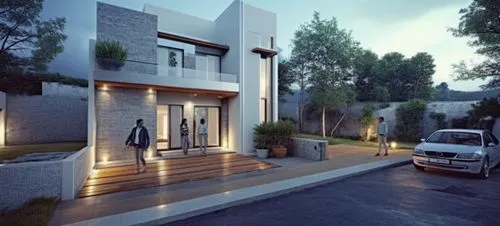 modern house,3d rendering,residential house,residencial,modern architecture,render,Photography,General,Realistic