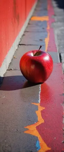 red apple,red apples,pitlane,red wall,ripe apple,street chalk,worm apple,red paint,blue red ground,strewn,curbstone,lycopene,still life photography,red plum,apple logo,fallen colorful,bourdin,red fruit,red bell pepper,curb,Illustration,Retro,Retro 09