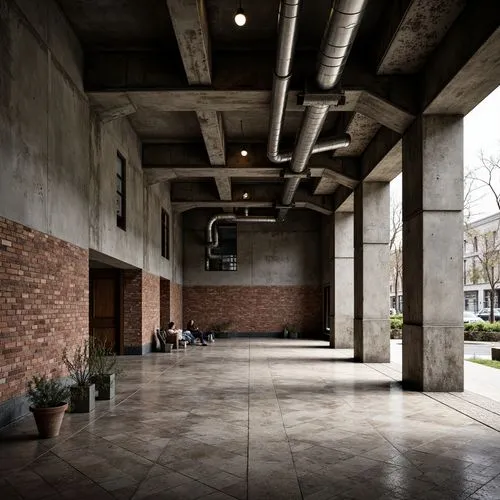 concrete ceiling,porticus,inside courtyard,undercroft,clerestory,courtyards,associati,lobby,breezeway,courtyard,foyer,exposed concrete,narthex,zumthor,motomachi,loft,cochere,masp,patio,entrance hall