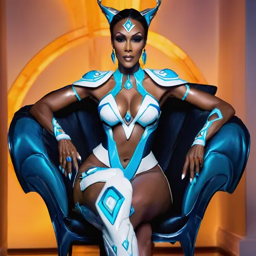 symetra,blue enchantress,vivora,lira,maria bayo,ice queen,venera,kim,aquarius,nova,om,tiana,cosplay image,ori-pei,avatar,priestess,ebony,samara,fantasy woman,carakara,Illustration,Realistic Fantasy,Realistic Fantasy 37