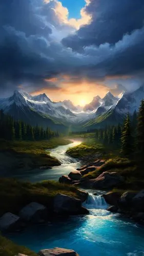 river landscape,landscape background,fantasy landscape,salt meadow landscape,mountain landscape,nature landscape,mountainous landscape,natural landscape,world digital painting,mountain river,landscape nature,high landscape,mountain scene,beautiful landscape,landscapes,fantasy picture,landscape,panoramic landscape,landscapes beautiful,landscape mountains alps