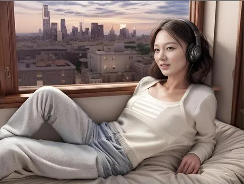 asian woman,woman on bed,woman sitting,korean drama,girl in bed,kdrama,woman laying down,songpyeon,girl sitting,asian vision,world digital painting,pajamas,sweatpant,woman thinking,relaxed young girl,photo manipulation,photoshop manipulation,yuri,portrait background,sweatpants