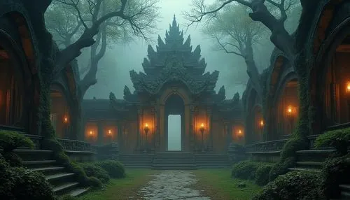 hall of the fallen,entrada,haunted cathedral,portal,sanctum,mausoleum ruins,labyrinthian,necropolis,witch's house,mausolea,shrine,castlevania,sanctuary,the threshold of the house,halloween background,ancient city,the mystical path,waldgraves,forest chapel,background design,Photography,General,Realistic