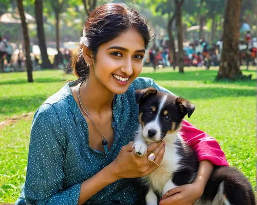 girl with dog,kamini kusum,mudhol hound,kamini,pooja,sari,veena,anushka shetty,humita,lakshmi,neha,cute puppy,sheltie,bakharwal dog,indian dog,dosa,puppy shetland sheepdog,indian girl,english shepherd,bindi,Conceptual Art,Fantasy,Fantasy 04