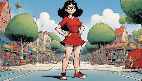 man in red dress,girl in red dress,lady in red,lupin,wonder woman city,wonder,two-point-ladybug,mulan,cover,rockabella,red shoes,red dress,in red dress,a pedestrian,a girl in a dress,retro cartoon people,red tunic,coca-cola light sango,maple road,female runner,Illustration,American Style,American Style 13