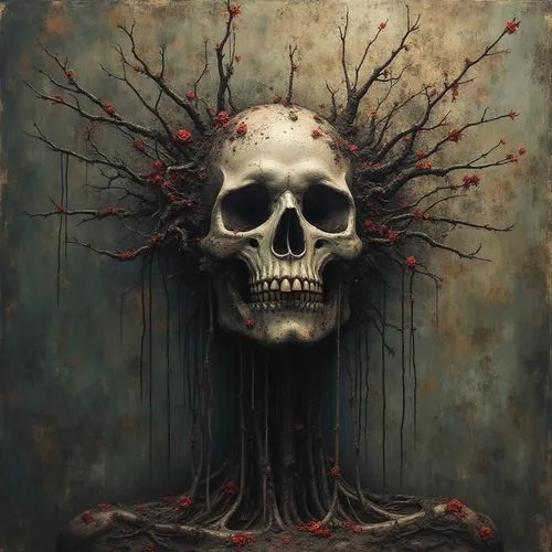 death head,death's head,jordison,dark art,cadaver,scull,Illustration,Realistic Fantasy,Realistic Fantasy 33