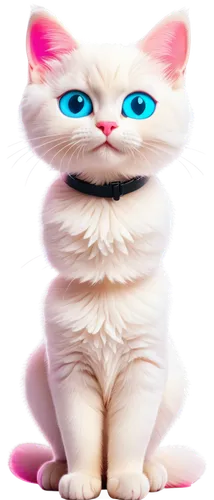 cat with blue eyes,blue eyes cat,pink cat,cat vector,white cat,cat image,cute cat,breed cat,cartoon cat,cat,cat on a blue background,turkish angora,puss,siamese cat,funny cat,aegean cat,turkish van,felidae,feline,magenta,Conceptual Art,Sci-Fi,Sci-Fi 04