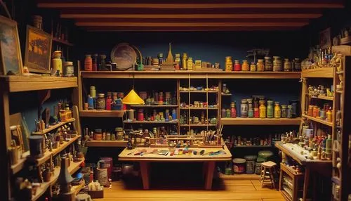 apothecary,perfumery,dollhouses,dolls houses,pharmacy,pantry,children's room,miniaturist,shelves,bookshelves,the shelf,apothecaries,the little girl's room,chemical laboratory,cupboard,bookshelf,potions,perfume bottles,perfumers,cabinet,Conceptual Art,Sci-Fi,Sci-Fi 15