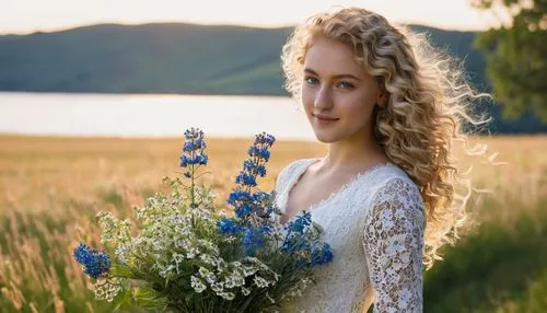 beautiful girl with flowers,celtic woman,blonde in wedding dress,girl in flowers,romantic look,ellinor,jessamine,wilkenfeld,bridewealth,bridei,bridal,galadriel,bridal dress,liesel,romantic portrait,evanna,the bride,annaud,maxon,countrywoman,Art,Artistic Painting,Artistic Painting 27