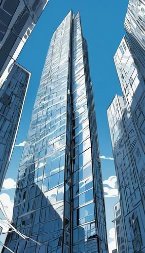 skyscraping,skycraper,glass facades,skyscrapers,skyscraper,supertall,glass building,glass facade,highrises,tall buildings,skyscapers,ctbuh,high rises,urban towers,high-rise building,futuristic architecture,glass blocks,shard of glass,buildings,urbis,Illustration,American Style,American Style 13