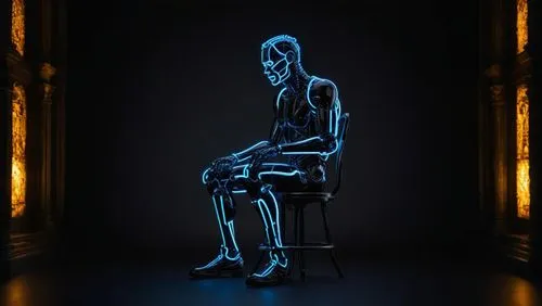 chair png,man silhouette,silhouette of man,neon body painting,chair,light paint