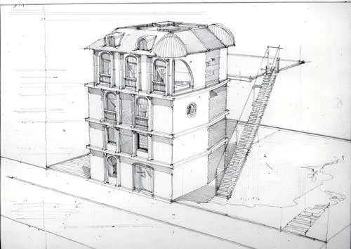 house drawing,multi-story structure,model house,architect plan,house hevelius,kirrarchitecture,dovecote,crane houses,french building,medieval architecture,technical drawing,renaissance tower,building 