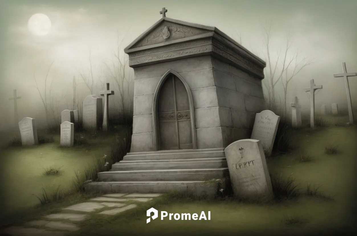 A family crypt in a graveyard,tombstones,graveyards,old graveyard,graveyard,graveside,resting place,burial ground,grave stones,mortuary,sepulcher,reinterment,burials,interment,cemetry,obituaries,epita