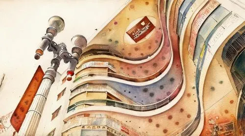 gaudi,rosenquist,delaunay,murals,hundertwasser,largest hotel in dubai,Art sketch,Art sketch,Traditional