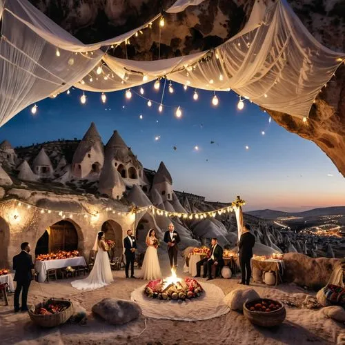 cappadocia,wedding setup,göreme,event tent,wedding decoration,indian tent,gypsy tent,knight tent,beach tent,wedding decorations,beer tent set,wedding reception,limestone arch,outdoor dining,beer tent,tablescape,wedding ceremony,party decoration,golden weddings,party decorations,Photography,General,Realistic