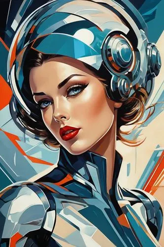 retro girl,retro woman,retro women,aviatrix,vector girl,stewardess,Conceptual Art,Sci-Fi,Sci-Fi 06