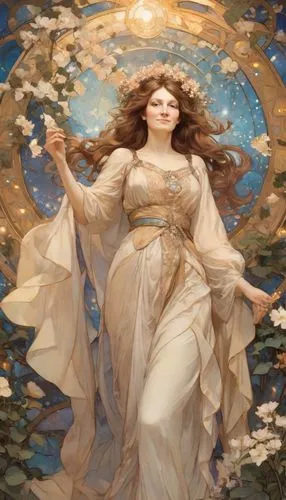 mucha,ophelia,klimley,amphitrite,ariadne,persephone,klimt,alfons mucha,klimke,frigga,guinevere,titania,rusalka,leighton,circe,hesperides,klimts,galatea,nereid,elenore,Digital Art,Impressionism