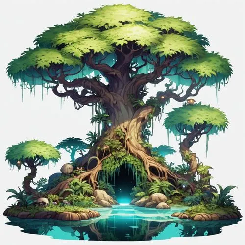 yggdrasil,alfheim,maplestory,celtic tree,druidism,dragon tree,Illustration,Abstract Fantasy,Abstract Fantasy 11