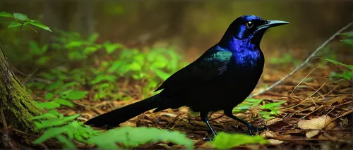 greater antillean grackle,great-tailed grackle,grackle,boat tailed grackle,steller s jay,black billed magpie,white-winged widowbird,blue bird,bucorvus leadbeateri,beautiful bird,3d crow,nature bird,indigo bunting,hyacinth macaw,corvidae,crow-like bird,corvus corone,nocturnal bird,corvus corax,new caledonian crow,Conceptual Art,Oil color,Oil Color 11