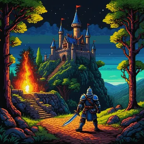 castlevania,knight's castle,knight village,castleguard,pixel art,witcher,game illustration,bach knights castle,castle keep,knight tent,medieval castle,knight festival,summit castle,peter-pavel's fortress,castledawson,castle of the corvin,game art,crownland,collected game assets,gravgaard,Illustration,Realistic Fantasy,Realistic Fantasy 33