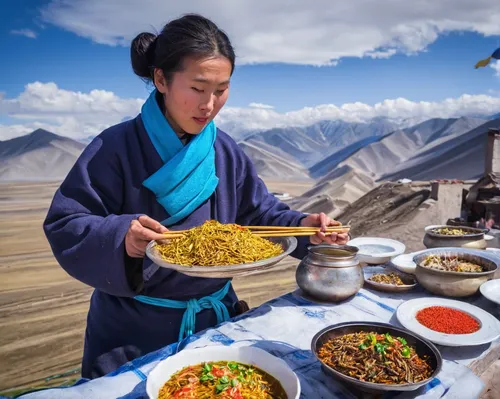 Explore the traditional food and culinary delights of Qinghai.,tibetan food,nepalese cuisine,korean royal court cuisine,huaiyang cuisine,tibetan bowls,mongolian food,tibetan bowl,tibetan,indian chines